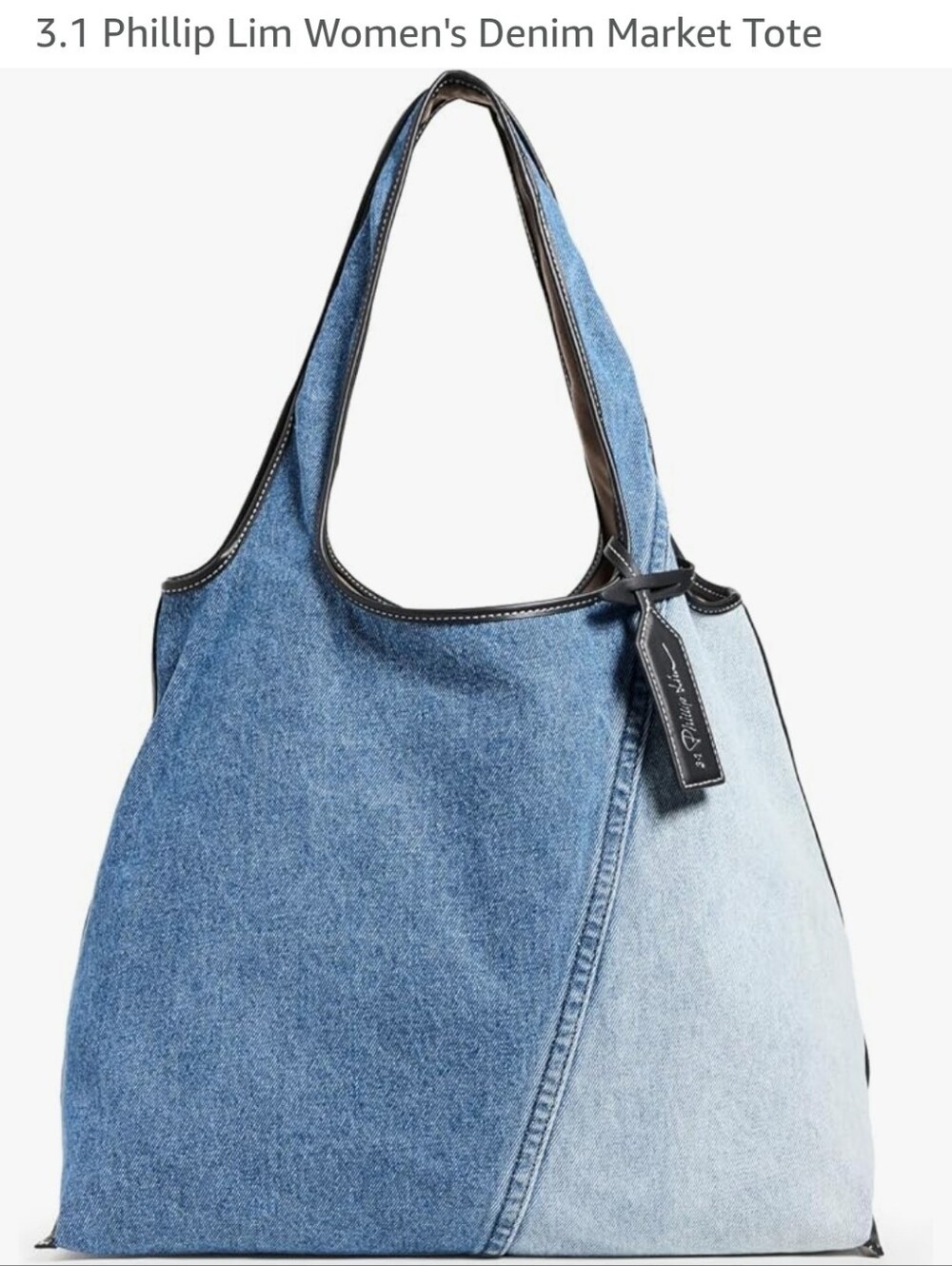 3.1 Phillip Lim Denim Market Tote Two-tone in Dark Blue and Light Blue NWT
